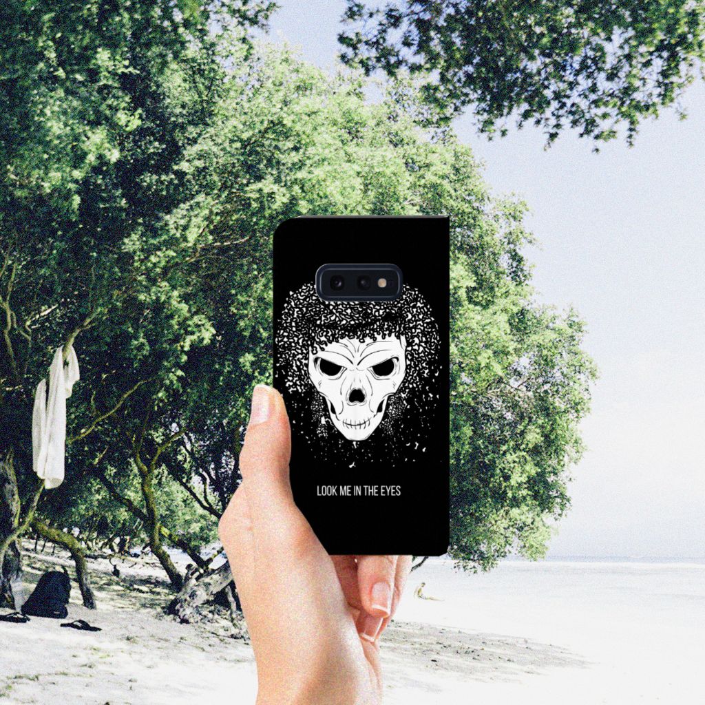 Mobiel BookCase Samsung Galaxy S10e Skull Hair