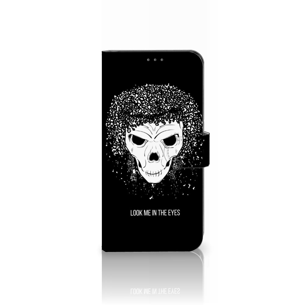 Telefoonhoesje met Naam Samsung Galaxy A22 4G | M22 Skull Hair