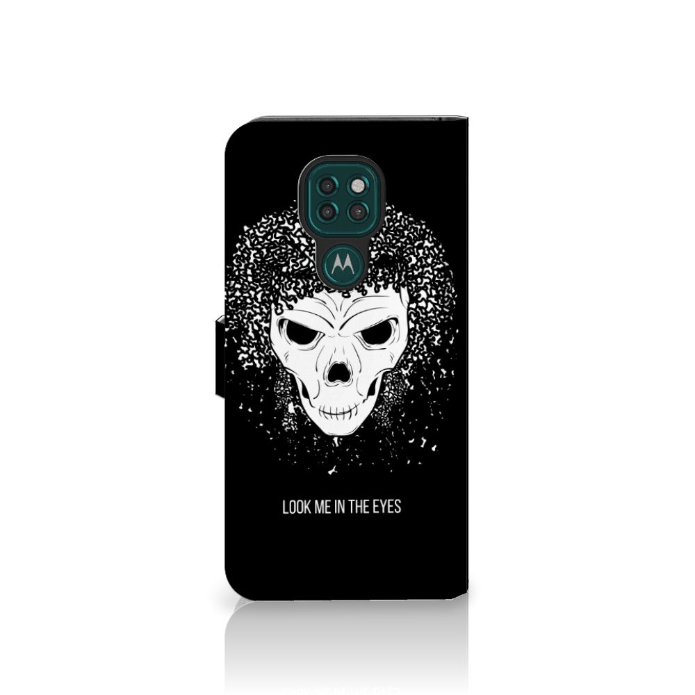Telefoonhoesje met Naam Motorola Moto G9 Play | E7 Plus Skull Hair