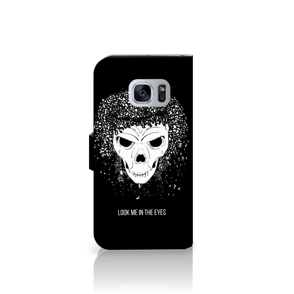 Telefoonhoesje met Naam Samsung Galaxy S7 Skull Hair
