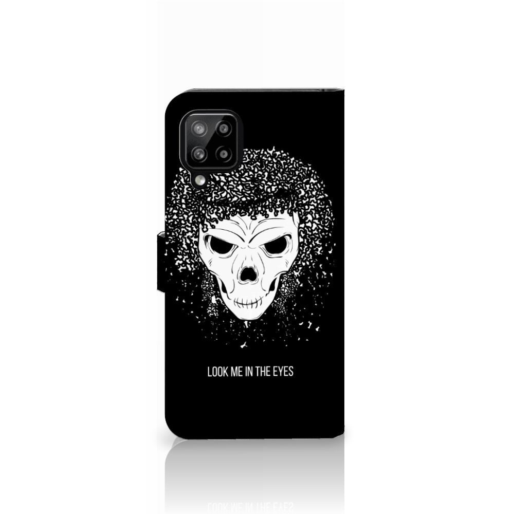 Telefoonhoesje met Naam Samsung Galaxy A22 4G | M22 Skull Hair