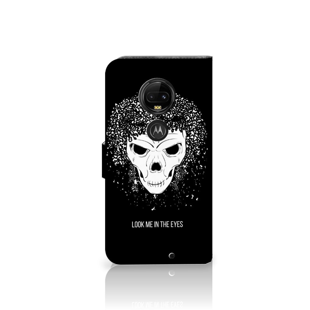 Telefoonhoesje met Naam Motorola Moto G7 | G7 Plus Skull Hair