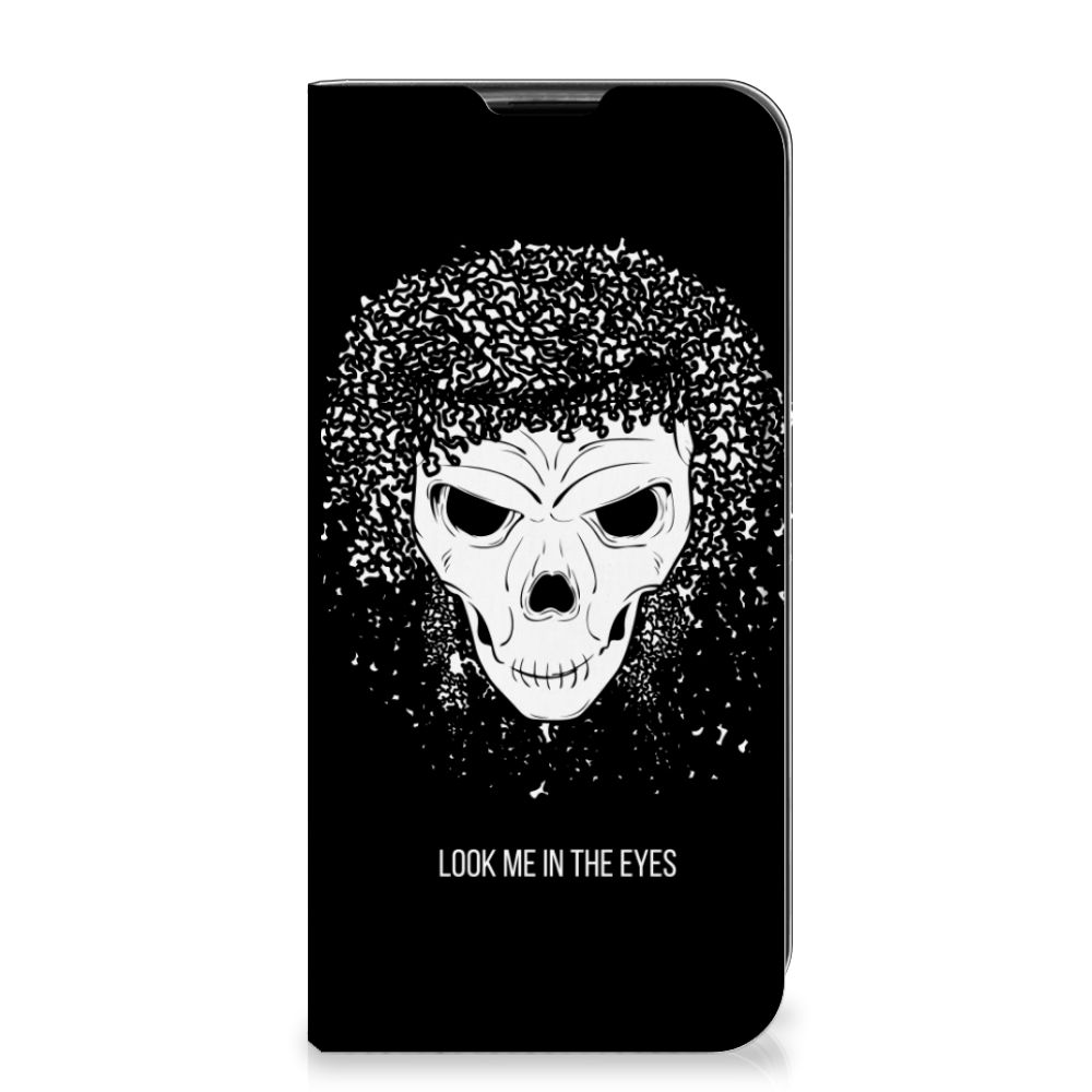 Mobiel BookCase Huawei P40 Lite Skull Hair