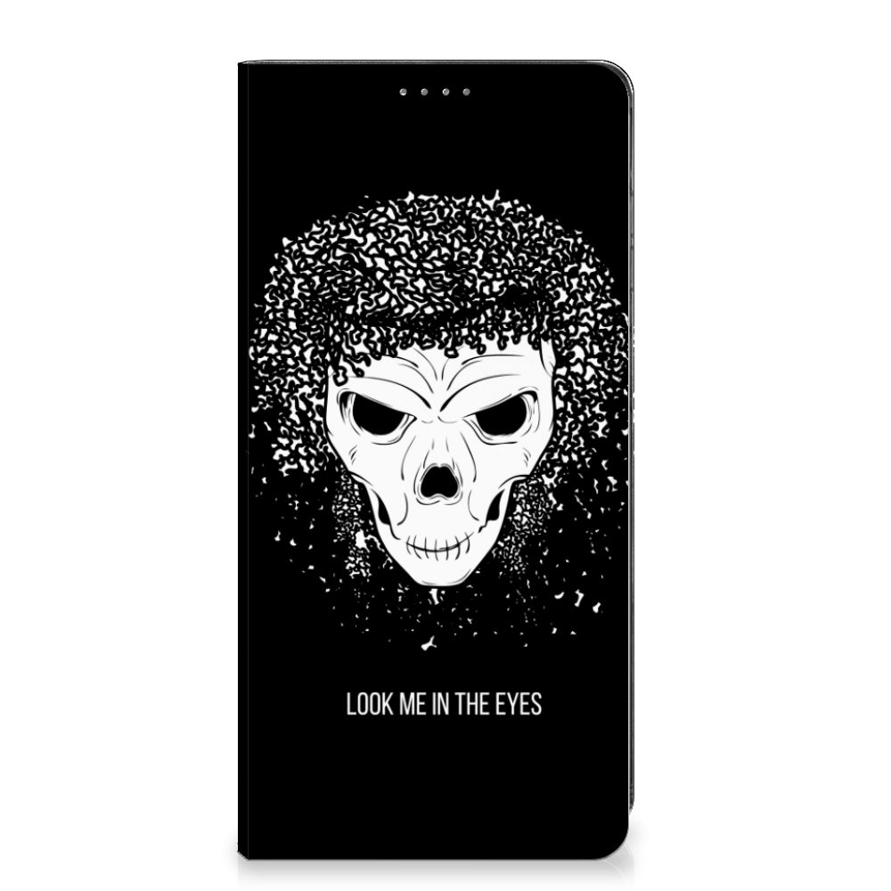 Mobiel BookCase Samsung Galaxy A12 Skull Hair