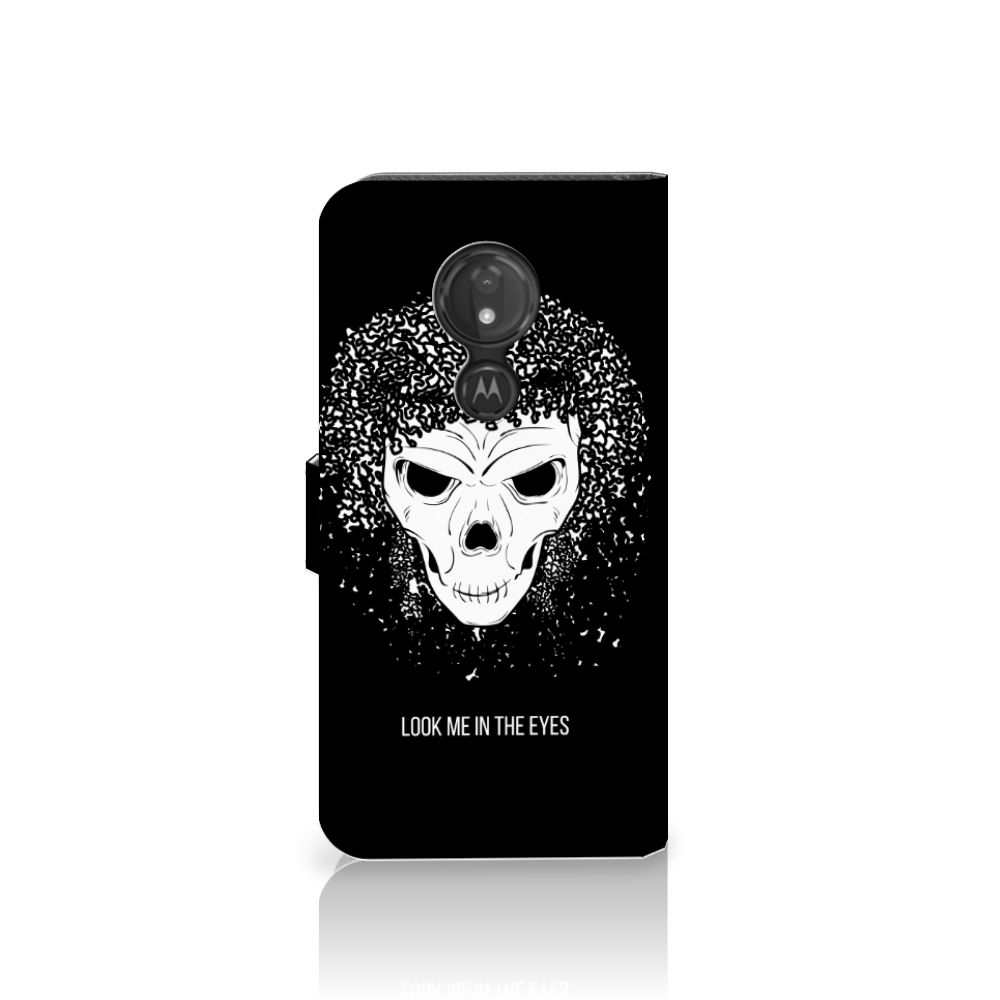 Telefoonhoesje met Naam Motorola Moto G7 Power Skull Hair