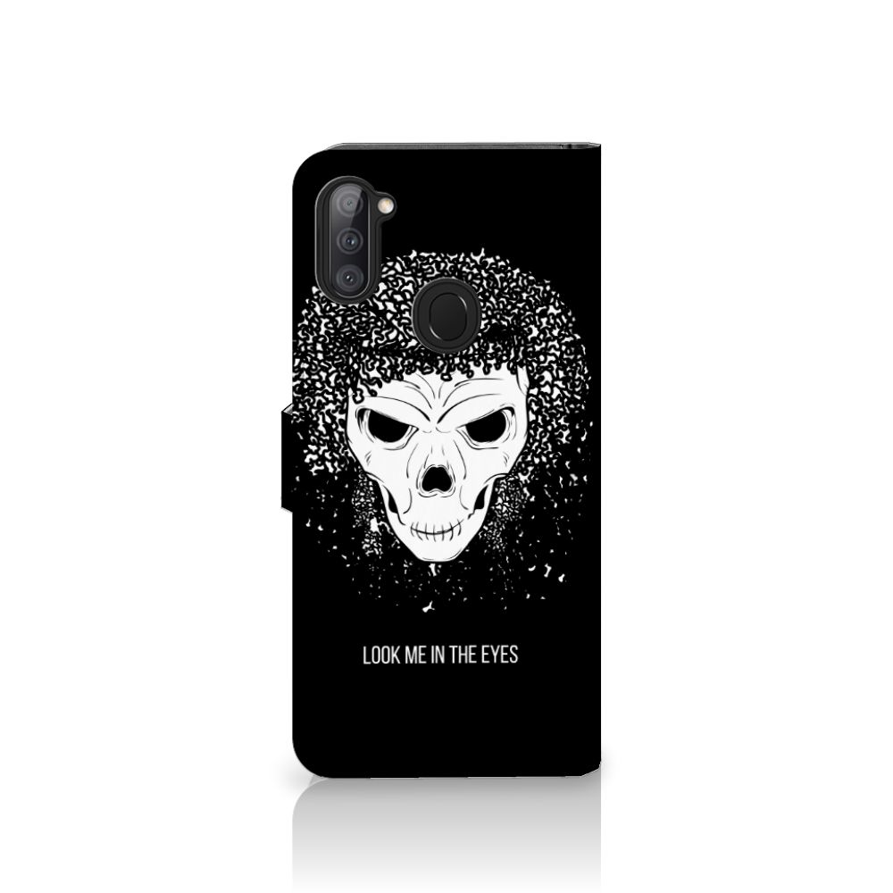 Telefoonhoesje met Naam Samsung Galaxy M11 | A11 Skull Hair