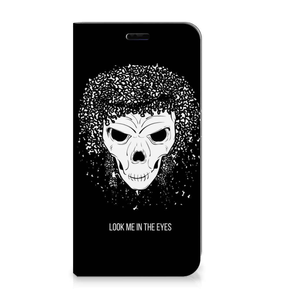 Mobiel BookCase Huawei P Smart Plus Skull Hair