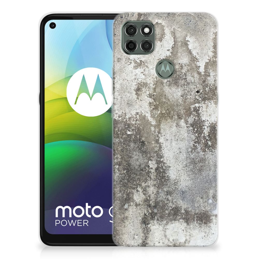 Motorola Moto G9 Power TPU Siliconen Hoesje Beton Print