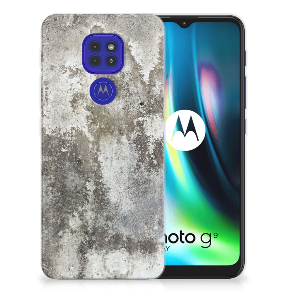 Motorola Moto G9 Play | E7 Plus TPU Siliconen Hoesje Beton Print