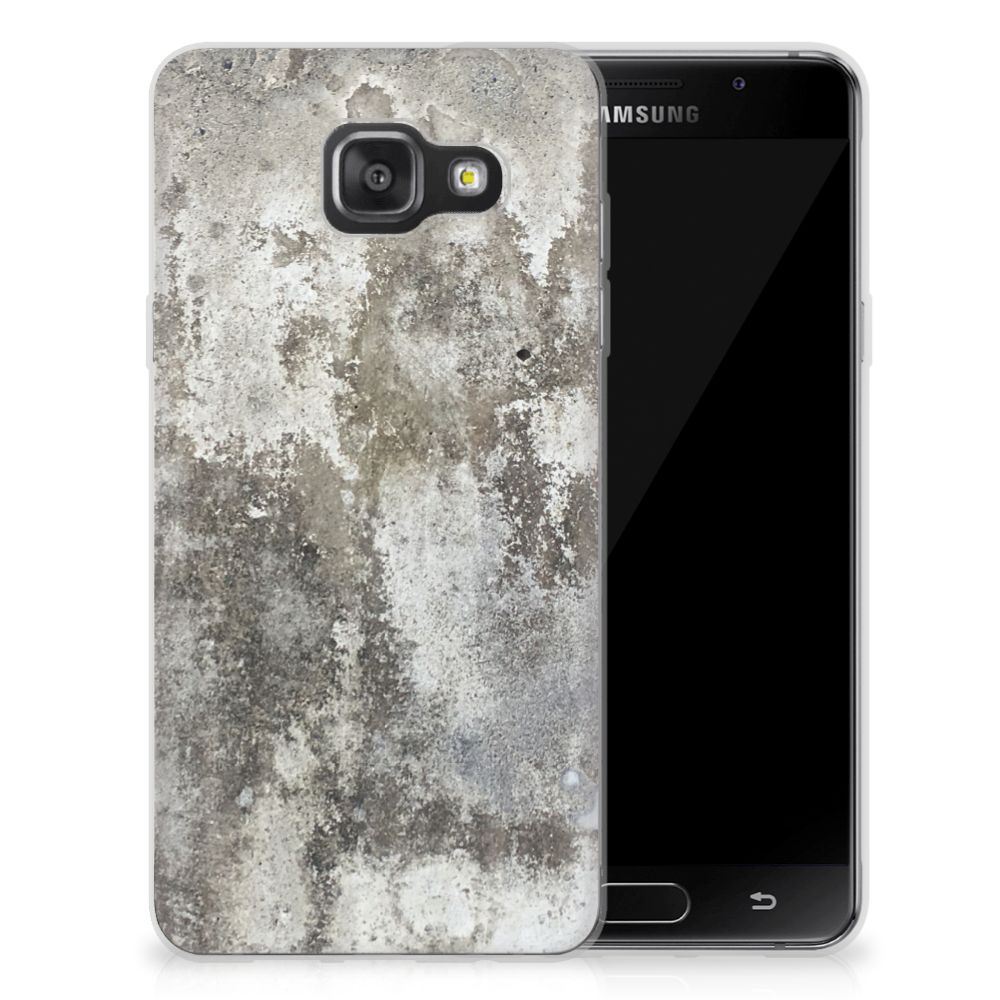 Samsung Galaxy A3 2016 TPU Siliconen Hoesje Beton Print