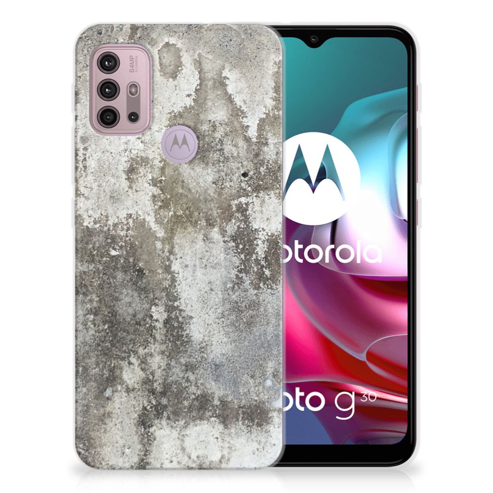 Motorola Moto G30 | G10 TPU Siliconen Hoesje Beton Print