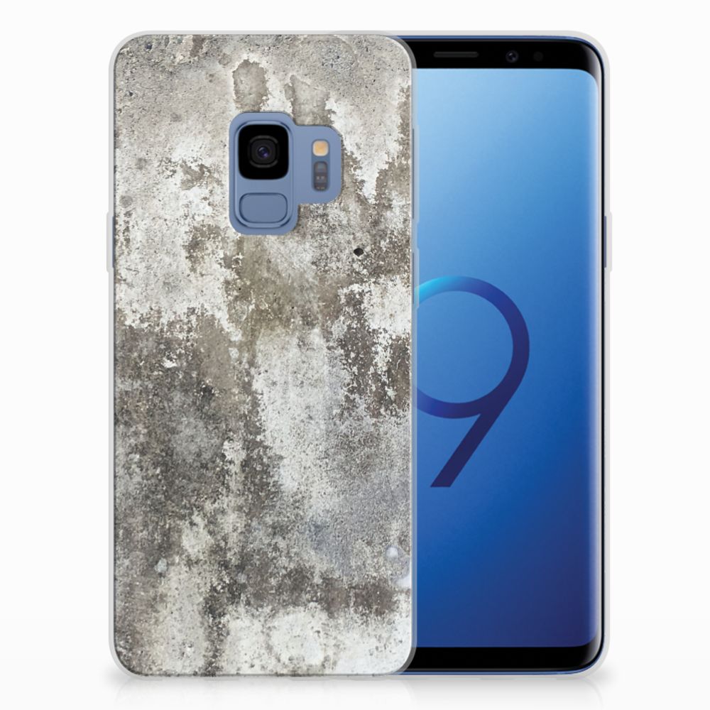Samsung Galaxy S9 TPU Siliconen Hoesje Beton Print