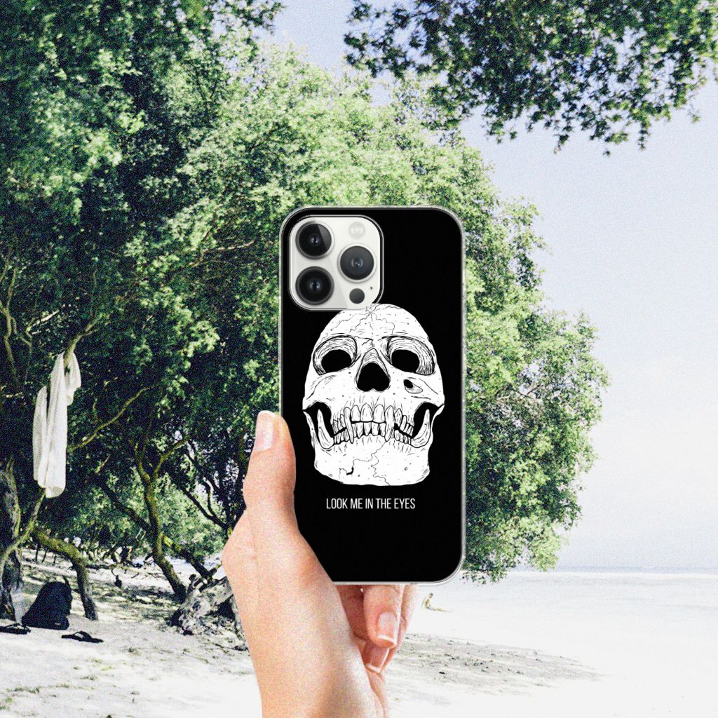 Silicone Back Case iPhone 13 Pro Max Skull Eyes