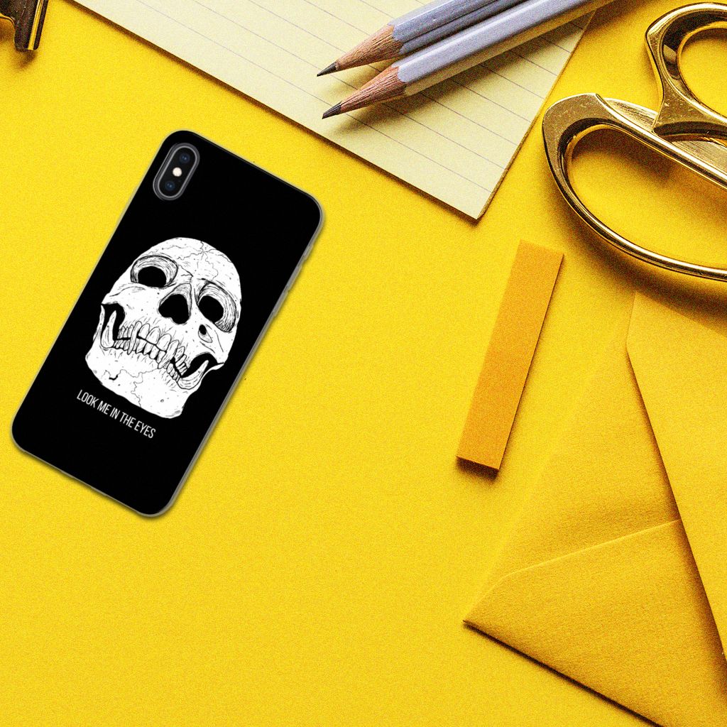 Silicone Back Case Apple iPhone Xs Max Skull Eyes