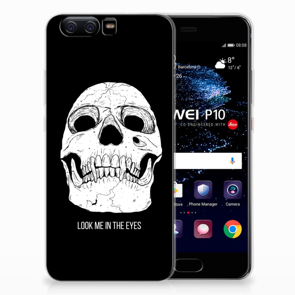 Silicone Back Case Huawei P10 Skull Eyes
