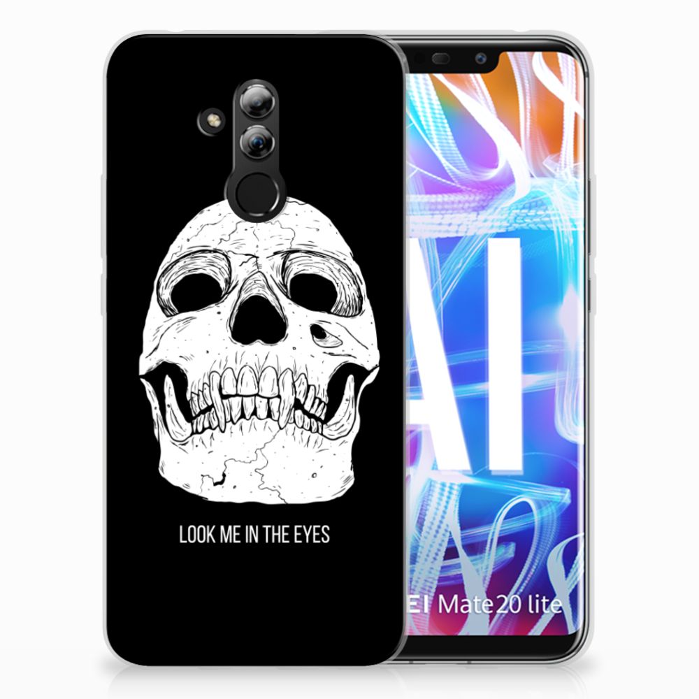 Silicone Back Case Huawei Mate 20 Lite Skull Eyes