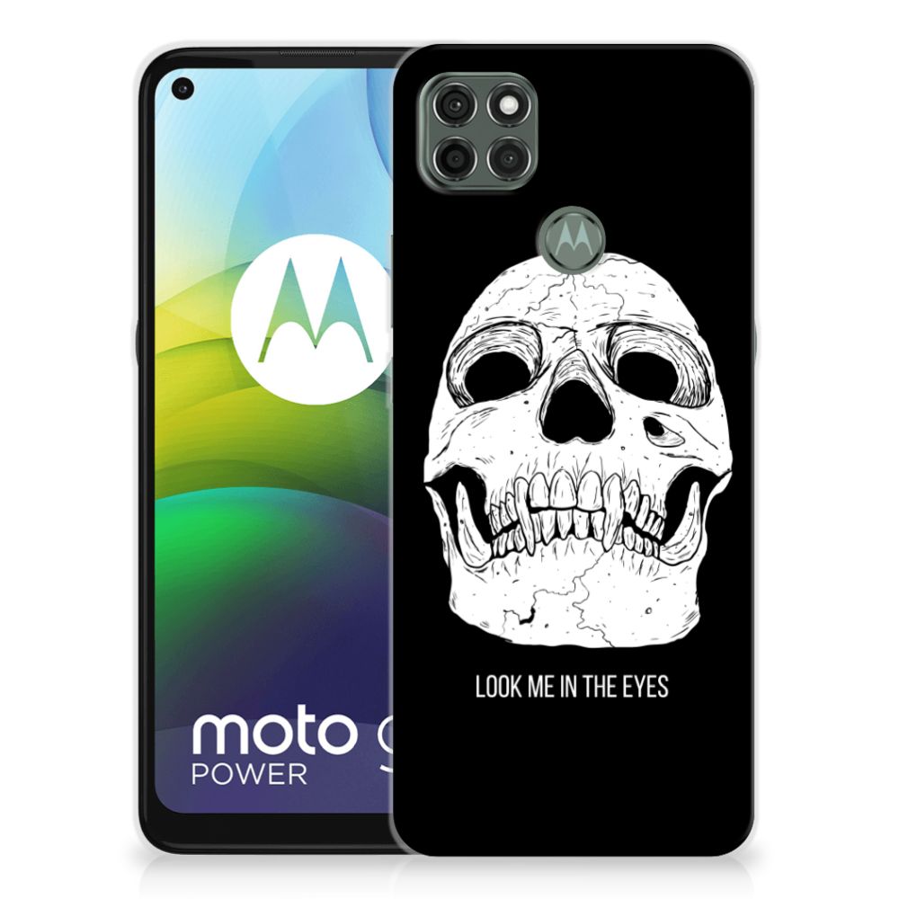 Silicone Back Case Motorola Moto G9 Power Skull Eyes