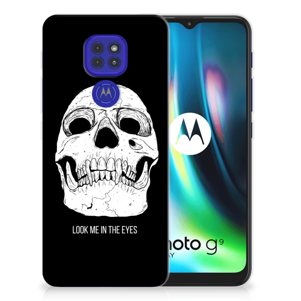Silicone Back Case Motorola Moto G9 Play | E7 Plus Skull Eyes