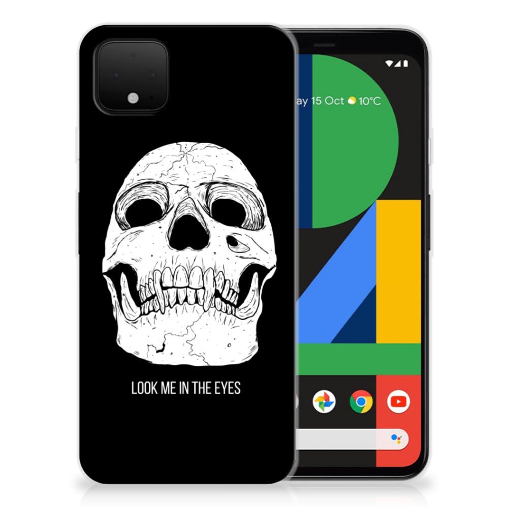 Silicone Back Case Google Pixel 4 XL Skull Eyes