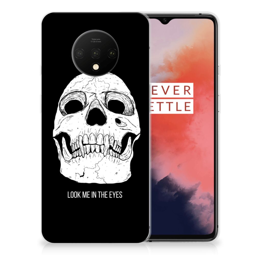 Silicone Back Case OnePlus 7T Skull Eyes