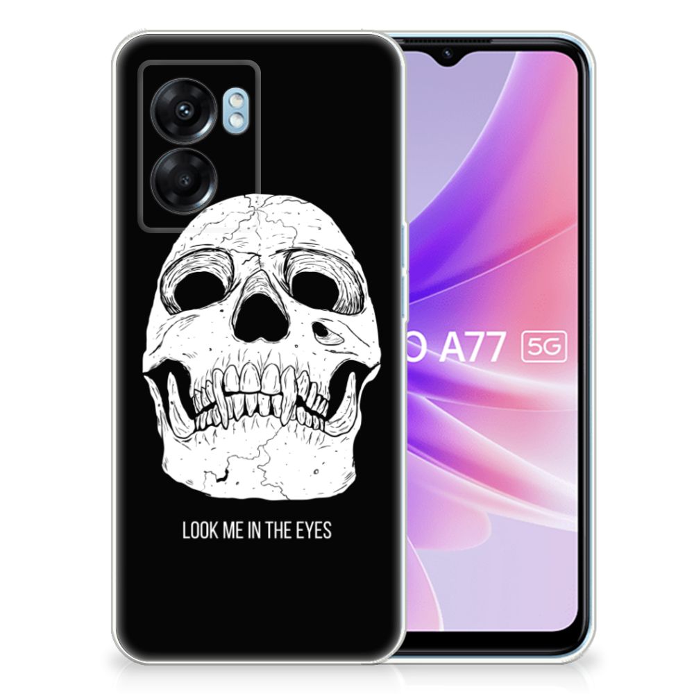 Silicone Back Case OPPO A77 | A57 5G Skull Eyes