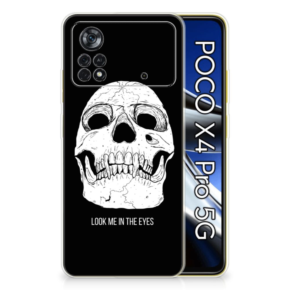 Silicone Back Case Xiaomi Poco X4 Pro 5G Skull Eyes