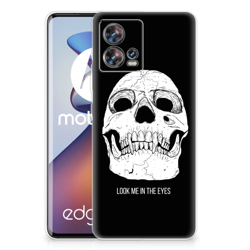 Silicone Back Case Motorola Edge 30 Fusion Skull Eyes