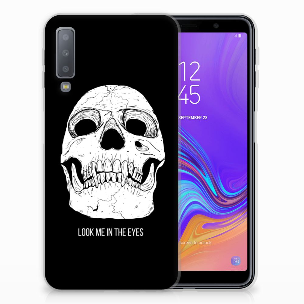 Silicone Back Case Samsung Galaxy A7 (2018) Skull Eyes