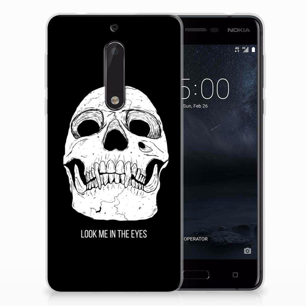 Silicone Back Case Nokia 5 Skull Eyes