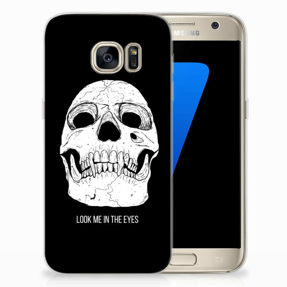Silicone Back Case Samsung Galaxy S7 Skull Eyes
