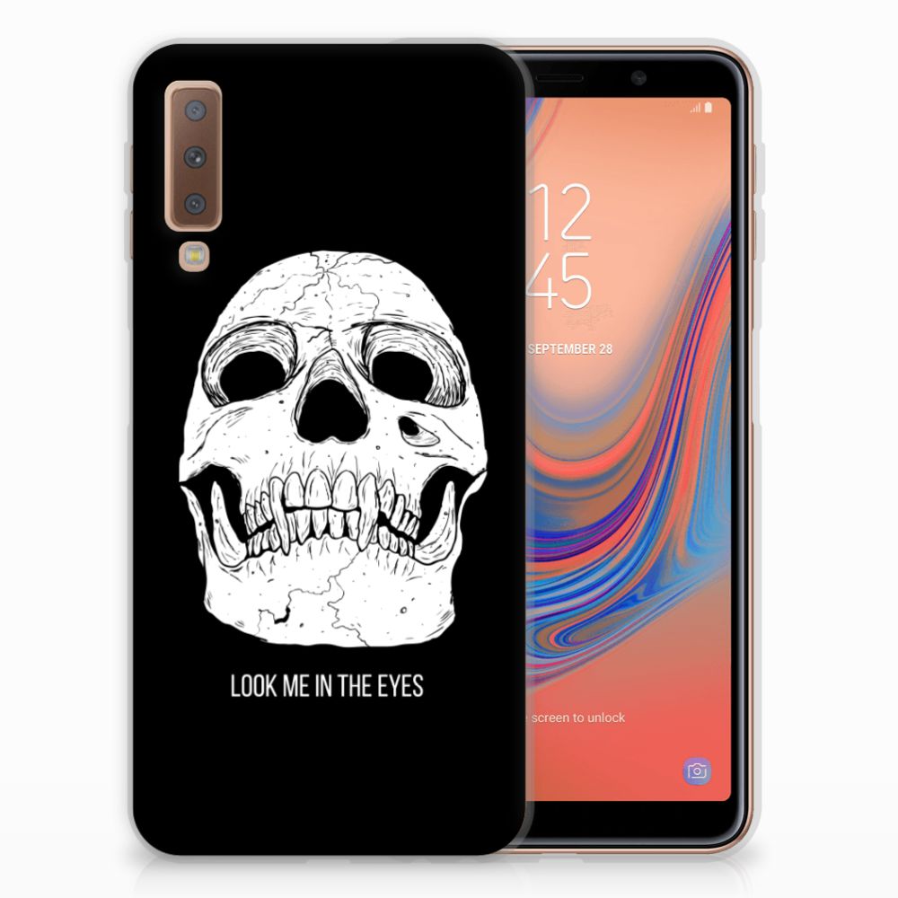 Silicone Back Case Samsung Galaxy A7 (2018) Skull Eyes