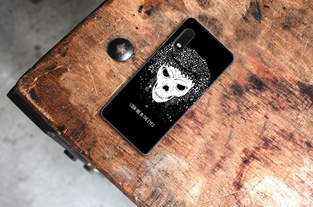 Silicone Back Case Samsung Xcover Pro Skull Hair