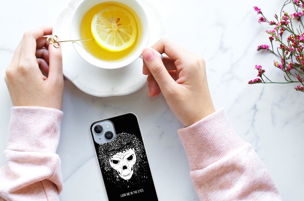 Silicone Back Case Apple iPhone 14 Skull Hair