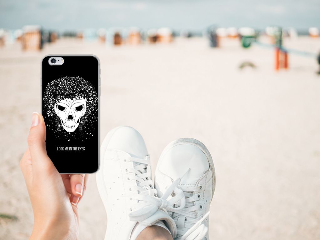 Silicone Back Case Apple iPhone 6 | 6s Skull Hair