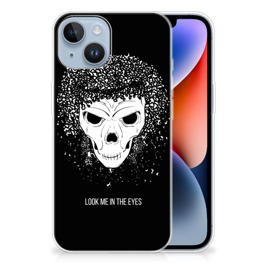 Silicone Back Case Apple iPhone 14 Skull Hair