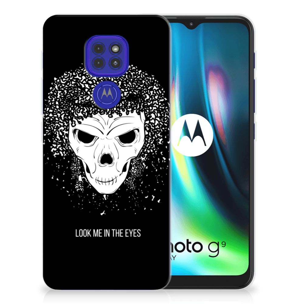 Silicone Back Case Motorola Moto G9 Play | E7 Plus Skull Hair