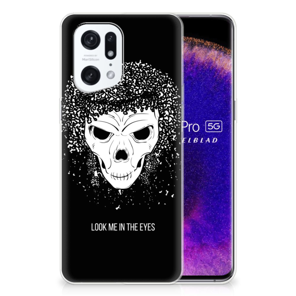 Silicone Back Case OPPO Find X5 Pro Skull Hair