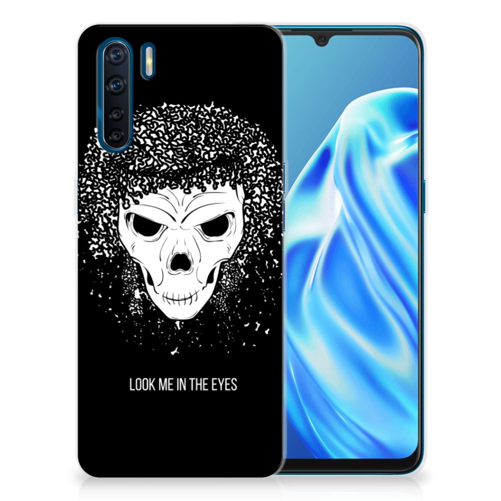 Silicone Back Case OPPO A91 Skull Hair