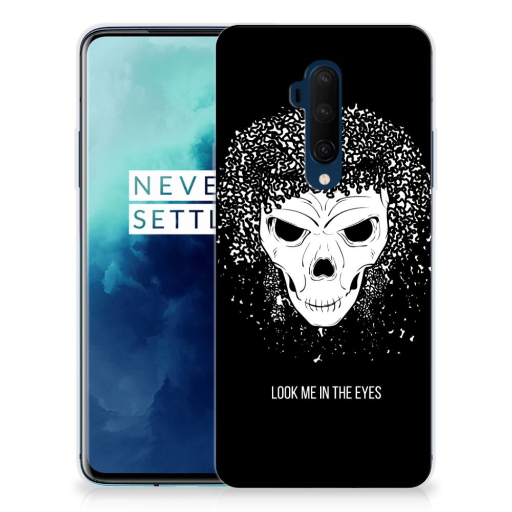 Silicone Back Case OnePlus 7T Pro Skull Hair