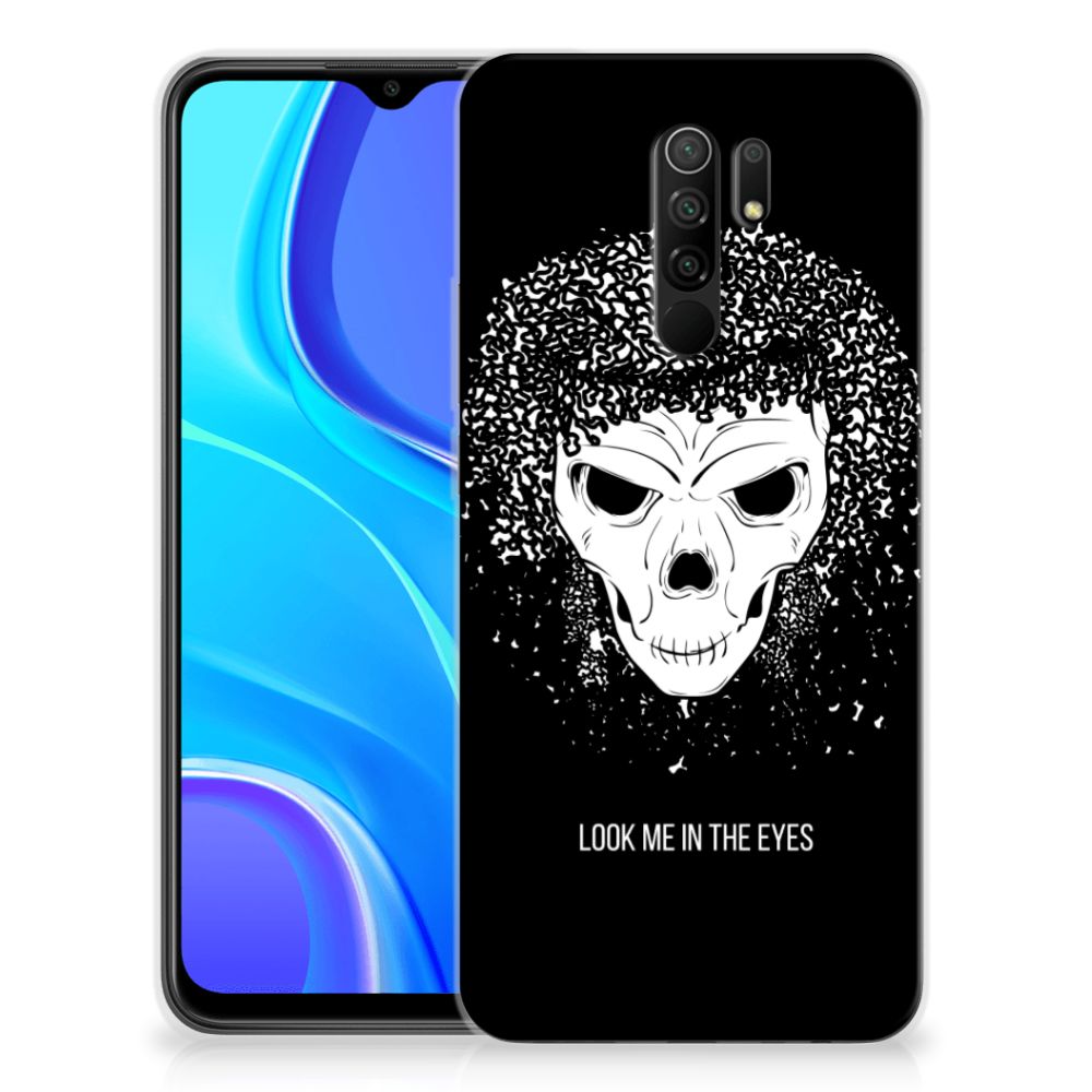 Silicone Back Case Xiaomi Redmi 9 Skull Hair