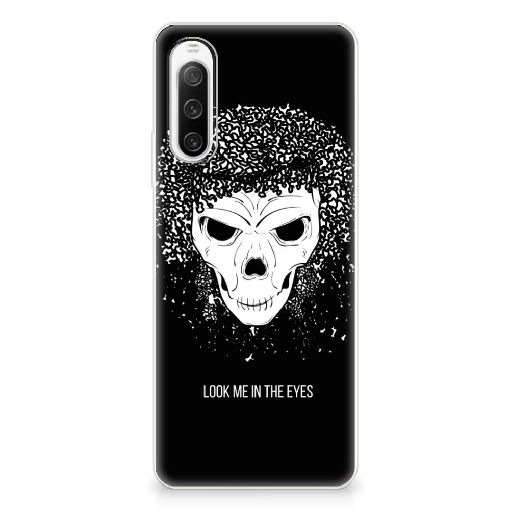 Silicone Back Case Sony Xperia 10 IV Skull Hair