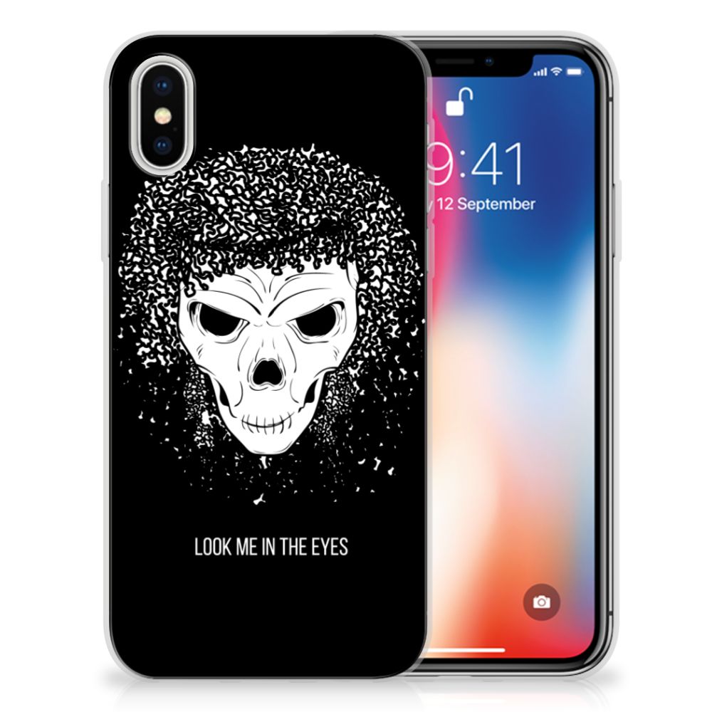 Silicone Back Case Apple iPhone X | Xs Skull Hair
