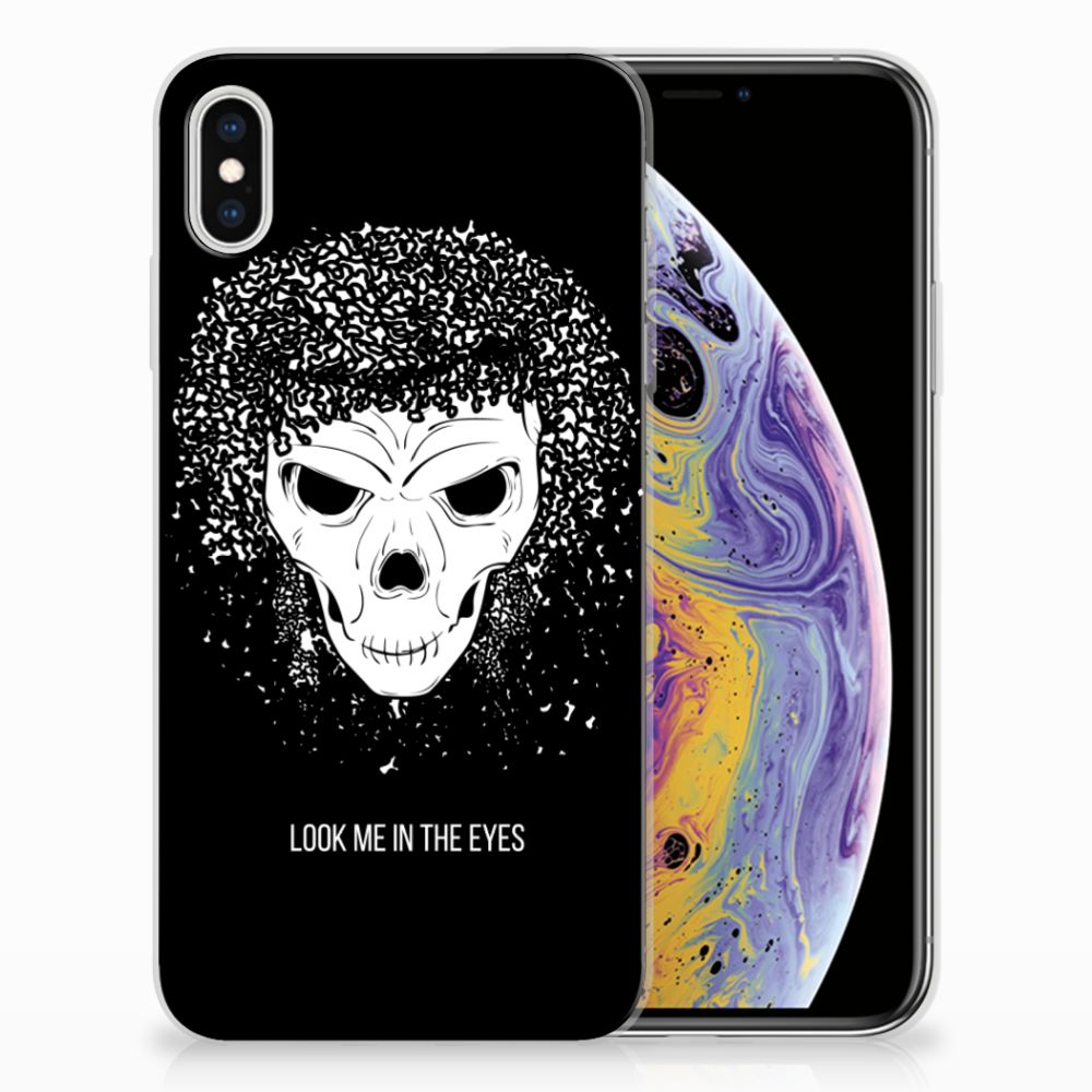 Silicone Back Case Apple iPhone Xs Max Skull Hair