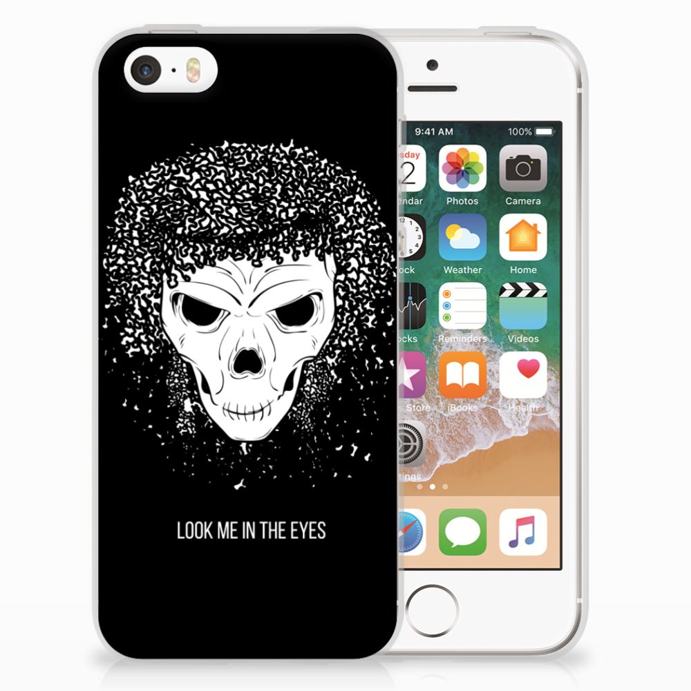 Silicone Back Case Apple iPhone SE | 5S Skull Hair