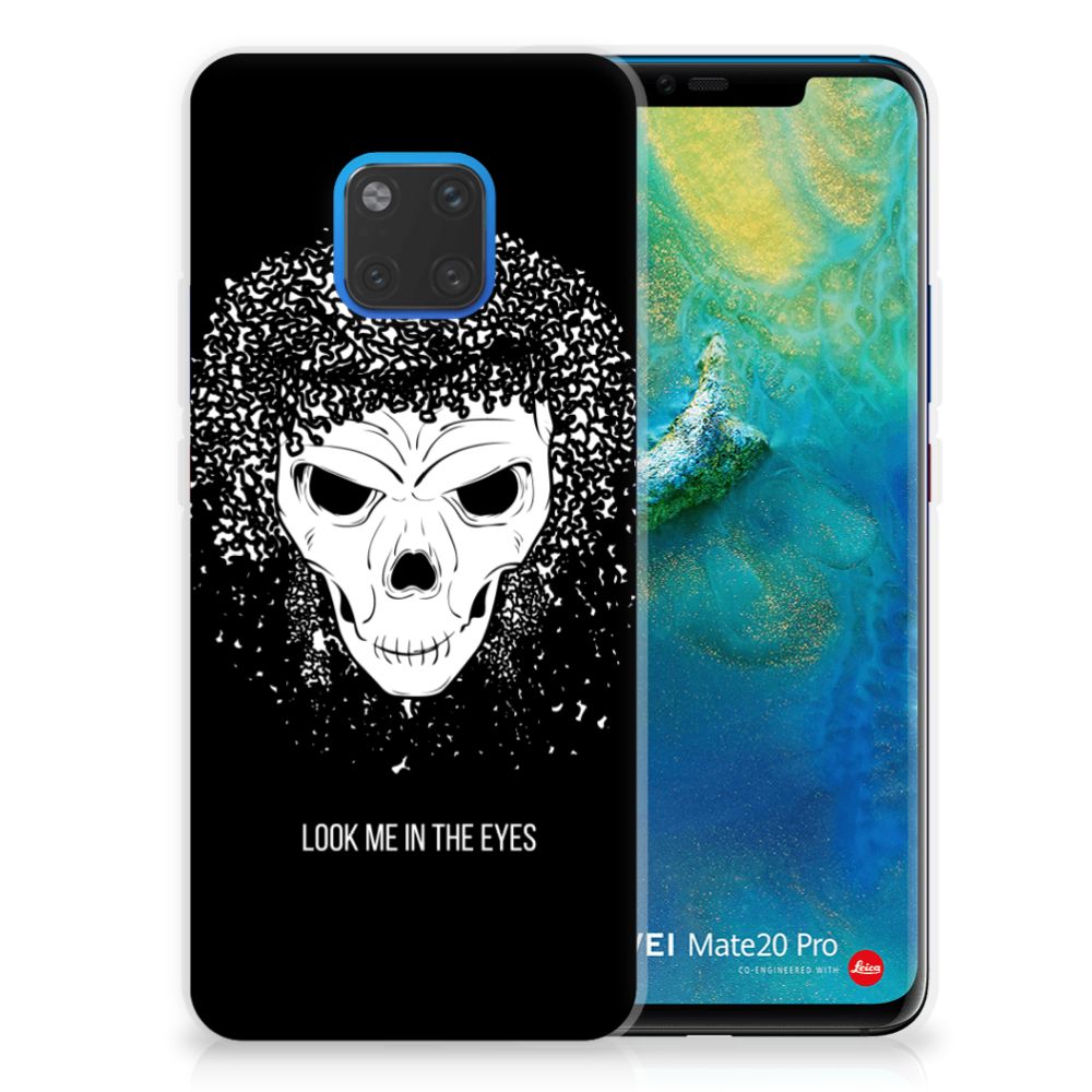 Silicone Back Case Huawei Mate 20 Pro Skull Hair