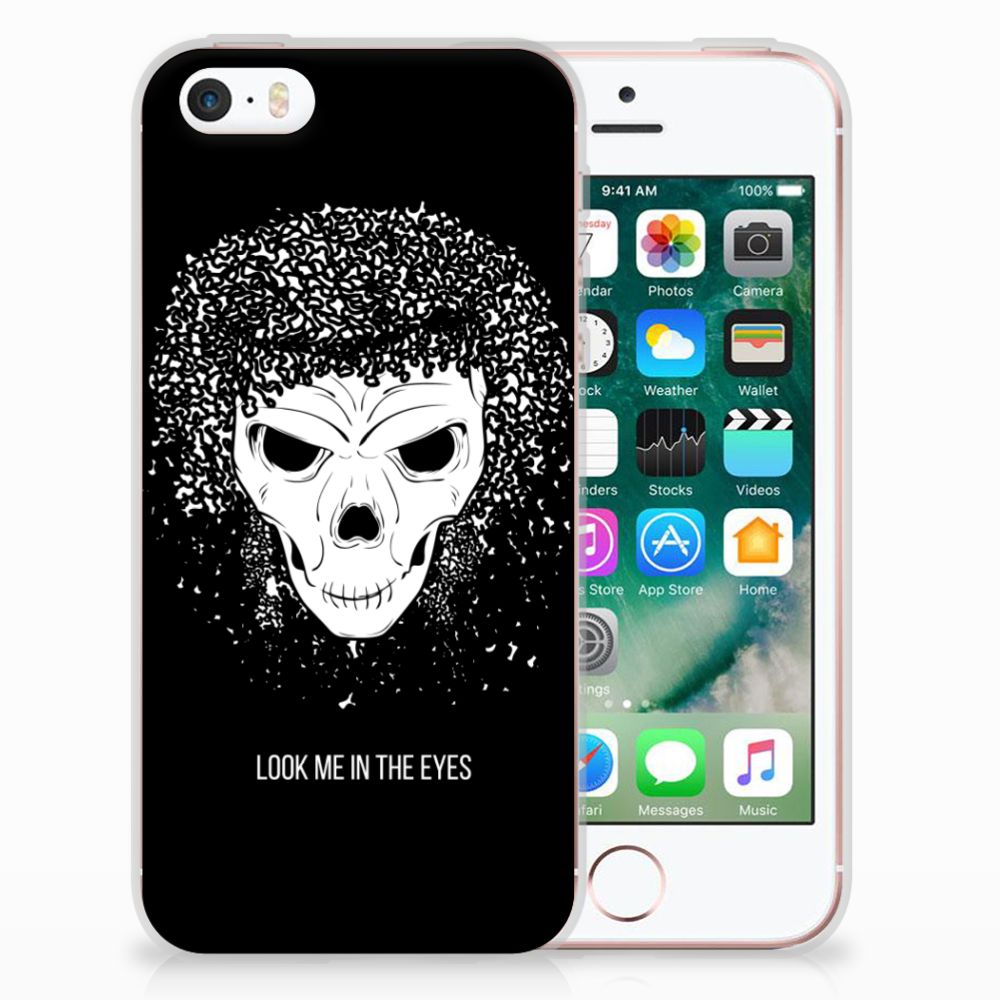 Silicone Back Case Apple iPhone SE | 5S Skull Hair