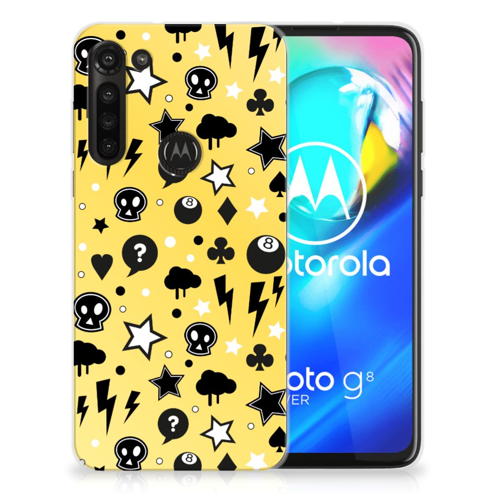 Silicone Back Case Motorola Moto G8 Power Punk Geel