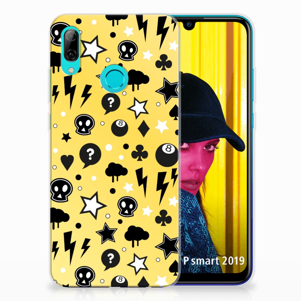Silicone Back Case Huawei P Smart 2019 Punk Geel