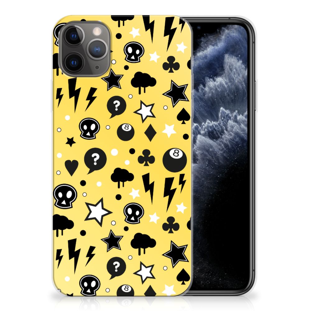 Silicone Back Case Apple iPhone 11 Pro Max Punk Geel