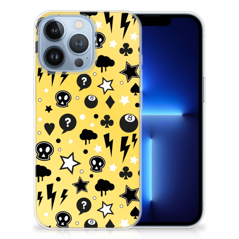 Silicone Back Case Apple iPhone 13 Pro Punk Geel
